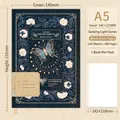 Vintage A5 hardcover notebook with butterfly design, gold foil accents and blank pages - Seeking Light