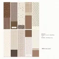 Strisce di carta per scrapbook a quadretti rétro stile tè al latte per journaling DIY - 50 Fogli / Stile Tè al Latte