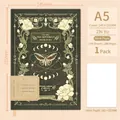 Vintage A5 hardcover notebook featuring a celestial butterfly design and blank inner pages - Weaving Space