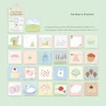 Cute 100-piece writable white kraft paper sticker set with 25 nature patterns - Pack of 100 / Tender Buds