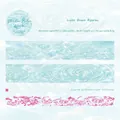 Light green rainbow PET decorative tape with water ripple pattern for DIY journaling - Light Green Ripples