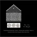 Elegant lace vellum envelope set with three white floral relief wax seals for gifting - Vine Thoughts / 1 Envelope And 3 Stickers