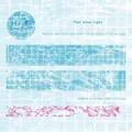 Rainbow light PET adhesive tape with pool wave pattern for DIY scrapbooking art - Pool Lattice Light