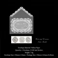 Lace pattern vellum envelope set with three swan-shaped relief sealing stickers - Dream Weaver / 1 Envelope And 3 Stickers