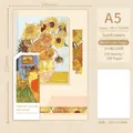 Elegant A5 hardcover notebook featuring Van Gogh Sunflowers art with 288 blank pages - Sunflower