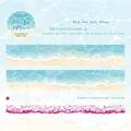 Rainbow finish PET decorative tape with blue sea soft waves pattern for scrapbooking - Clear Blue Soft Waves