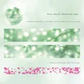 Green branch pattern PET decorative adhesive tape with rainbow light effect for journaling. - Green Branch Fragmented Light