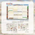 DIY miniature pixel scene sticker kit with base card and PET sticker sheets - Set of 3 Pieces / Cicada Summer Alley