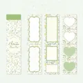 Florales Langstreifen-Notizblock aus der Afternoon Flower Field-Serie in Mint Lime - 15 Blatt / Minze Limette