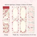 Notizblockstreifen mit Blumenrand aus der Afternoon Flower Field Serie - 15 Blatt / Schwarztee Tagebuch