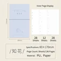 A6 loose-leaf notebook featuring a blue PU cover with 68 sheets of various inner paper - 68 Pieces/Pack / Light Blue