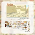 Handmade DIY 3D miniature scene sticker set featuring cat alley theme and PET deco sheets - Set of 4 Pieces / Xinglong Cat Alley