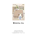 Adorable sleepy puppy theme white kraft paper sticky notes memo pads for student memos - Sleeping Puppy / 30 Sheets