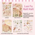Autocollants de paysage 3D argent laser pour scrapbooking DIY, thème Luo Fu Ball - Bal de Lof