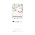 Cute tired kitten sticky notes with 30 sheets of writable paper for school notes. - Sleepy Kitten / 30 Sheets