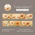 Sunflower embroidery style washi tape for DIY journaling and scrapbooking - Golden Sunflower