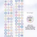 Buntes Washi-Tape aus Synthetikpapier mit Kreismuster für Journaling und Bastelarbeiten - Mond-Kirsch-Wellen