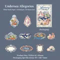 Vintage undersea fables decorative stickers set on white kraft paper for journaling and scrapbooking - Undersea Fables