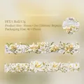 Embossed lily flower PET decorative tape with oil painting texture - Lilies in Clouds / 35mm x 2m (350mm Loop)
