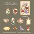 Retro vintage floral decorative sticker pack for DIY scrapbooking and journaling - Time Floral Language Clock