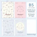 B5 cartoon theme notebook set of 4 with 80 pages and lined inner pages - Velvet Heart Notes / 4-book Set