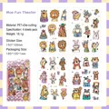 Cute doodle animal sticker set with 4 sheets for DIY journal and phone decoration. - Moe Fun Theater
