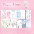 Sugar Lines serie wit kraft vouwpapier voor DIY journaling en decoratie projecten - 12 Patronen per Pakket / Suikerlijnen