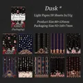 Vintage Rococo Dream material paper sheets with 10 ornate aesthetic designs pack - Twilight