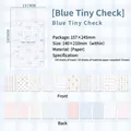 Blue Tiny Check decorative scrapbook paper with floral and plaid designs for DIY crafts - 30 Pieces/Pack / Light Blue Plaid