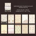 Vintage Rococo style lightweight decorative paper pack with Milk Salt patterns - Milk Salt