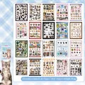Pack of 20 funny cat sticker sheets for scrapbooking and DIY phone case decoration - Pack of 20 / Paw Paw Letter