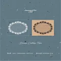 Beech wood stamp with intricate lace oval border design from Dreaming of Lace series - Dreamcatcher Moment