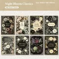 Vintage gothic floral scrapbooking paper, 24 decorative sheets for DIY journal crafts - Dark Bloom Diary