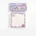 Cute Doggy Call cartoon memo pad with 100 sheets for journaling - Telephone Dog / Pack of 100