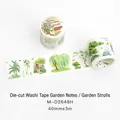 Gestanztes Washi Tape der Garden Strolls-Serie mit botanischen Mustern für Bastelarbeiten - Gartenspaziergänge (M-D2648H)