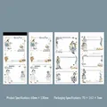 Bloc-notes personnages de filles avec illustrations florales sur papier léger - Fille du Coin Tranquille (XS19614) / 15 Feuilles