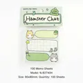 NOTE FOR Hamster Chat memo pad set with 100 sheets in light green theme for journaling - Hamster Chat / Pack of 100