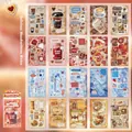 Vintage style dessert and coffee themed sticker book for DIY journaling and scrapbook decoration - Creamy Time / Pack of 20