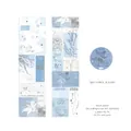 Premium vintage misty blue floral washi tape with silver hot stamping crafts DIY - Misty Blue Floral (Washi)
