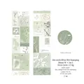 Green botanical theme washi tape with silver hot stamping and die-cutting for scrapbooking - Qinglan Poem (Washi)