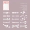 Adesivi vintage in pizzo bianco PET per scrapbooking, diario e decorazioni fai da te - 30 pezzi / Fiocco in Garza Morbida