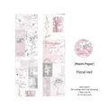 Minimalist floral pattern washi paper tape featuring die-cut and silver hot stamping - Floral Veil (Washi)