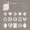 Adesivi in pizzo PET bianco per scrapbooking e decorazioni fai da te eleganti. - 30 pezzi / Ricamo in Pizzo
