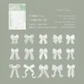 Adesivi PET in pizzo bianco con 15 disegni per scrapbooking e decorazioni casa. - 30 pezzi / Motivo Fiocco Bianco