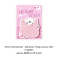 NOTE FOR Soft Cute Collection Leisure Otter Shaped Sticky Notes 80x80mm 30 Sheets - Leisure Otter / 30 Sheets
