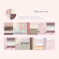 Rococo dance music PET decorative tape with silver hot stamping and die-cut floral patterns - Rococo Dance (Cocoa Rose)