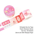 Roze perzik thema beschrijfbare washi tape voor DIY journaling en scrapbooking 30mmx3m. - Perzik Champagne