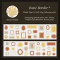 Cinta washi de estilo vintage con marcos troquelados en tonos tierra para scrapbooking - Bordes Básicos
