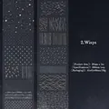 Minimalistisches Glitzer-Washi-Tape der Wisps-Serie mit geometrischen Mustern für DIY - Fäden (XS19573)