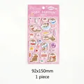 Cute otter patterned felt stickers by NOTE FOR for creative journal decoration sheet - Lazy Otter / 1 Sheet